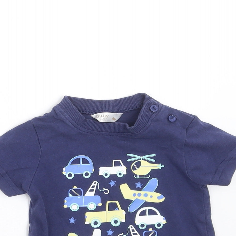 M&Co Baby Blue   Basic T-Shirt Size 3-6 Months  - Are we there yet?