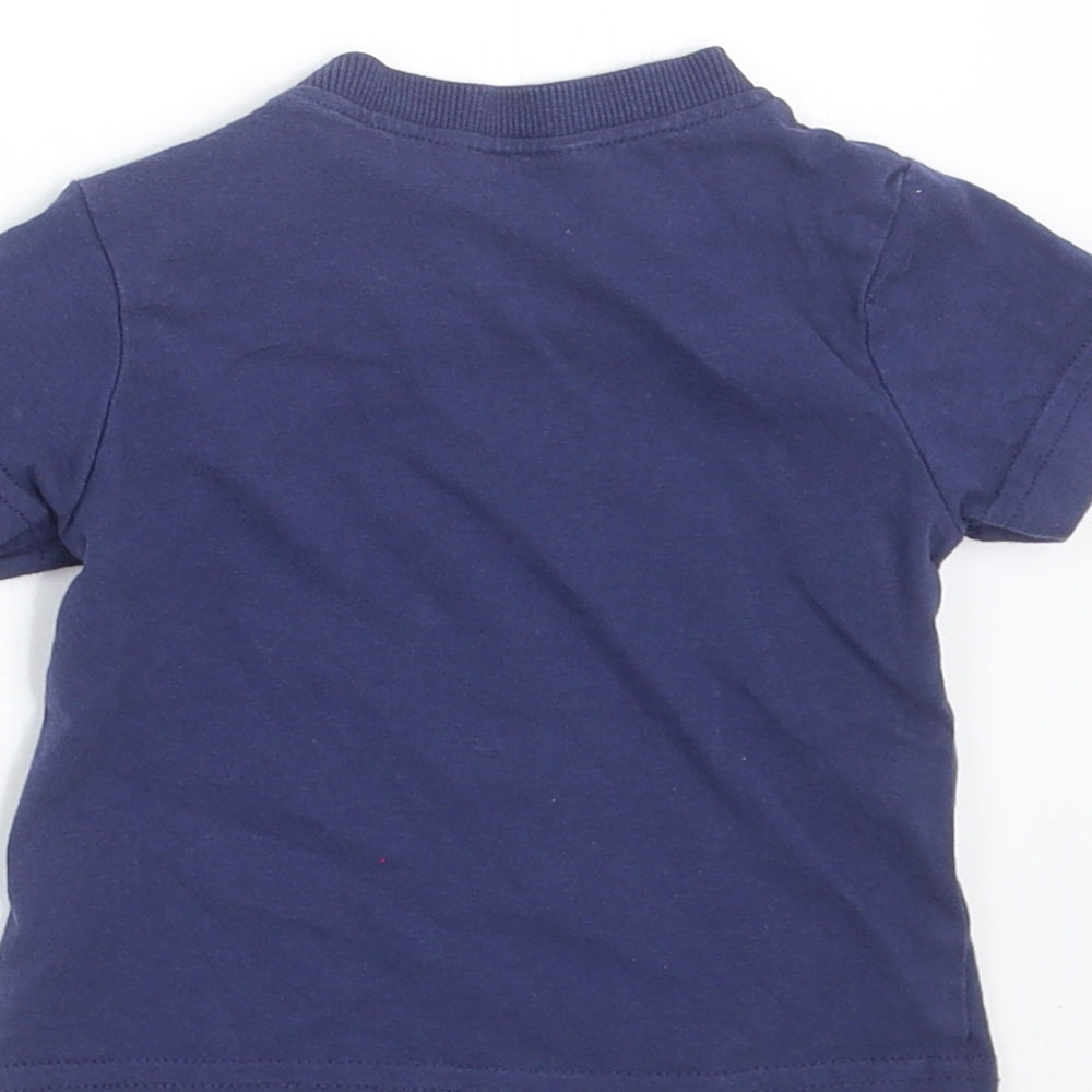 M&Co Baby Blue   Basic T-Shirt Size 3-6 Months  - Are we there yet?