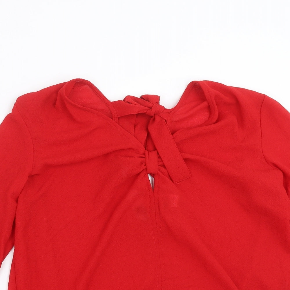 Divided by H&M Womens Red   Basic Blouse Size 8