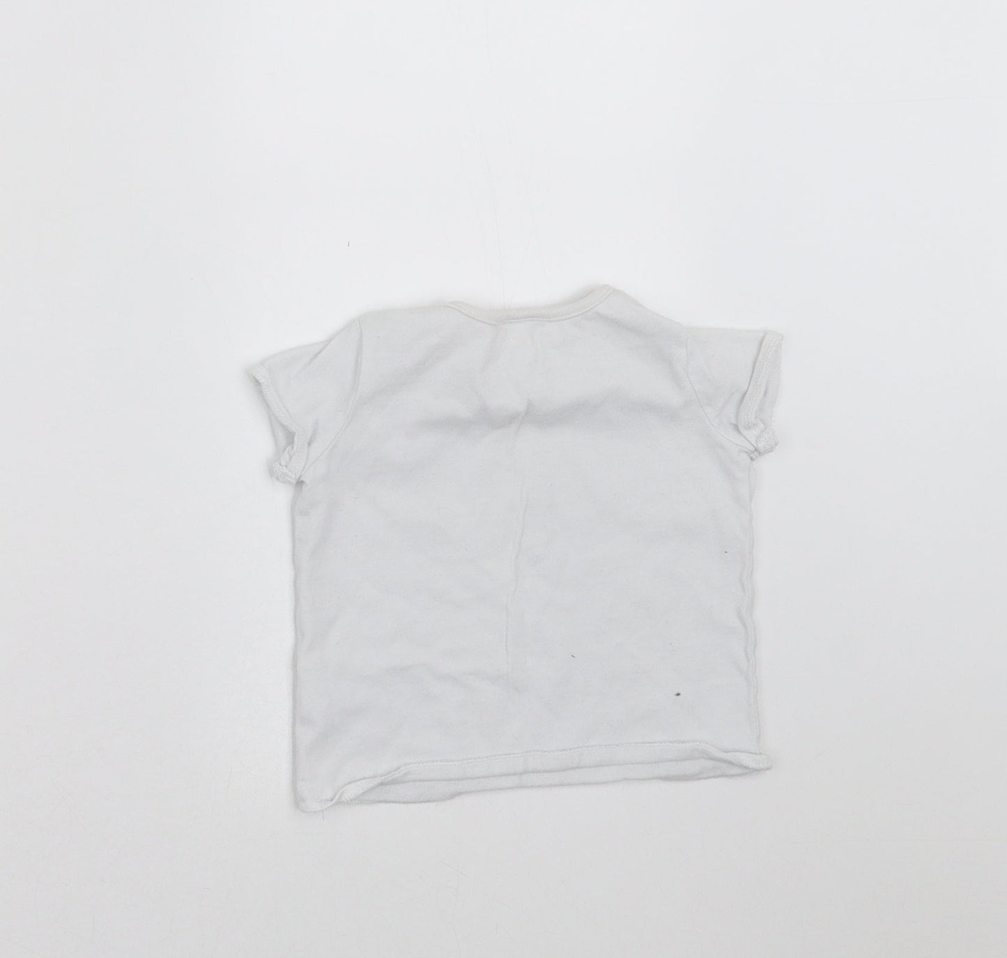 NEXT Baby White   Basic T-Shirt Size 3-6 Months  - animals