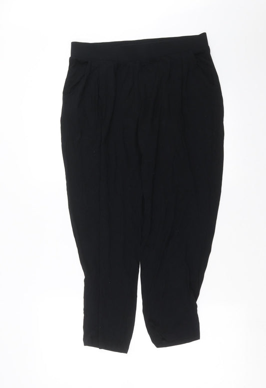 Marks and Spencer Womens Black   Trousers  Size 12 L26 in