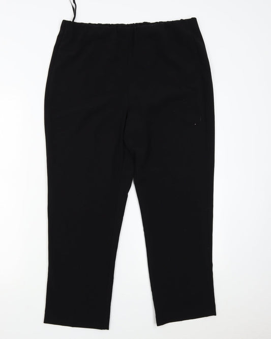 Isle Womens Black   Trousers  Size 14 L24 in
