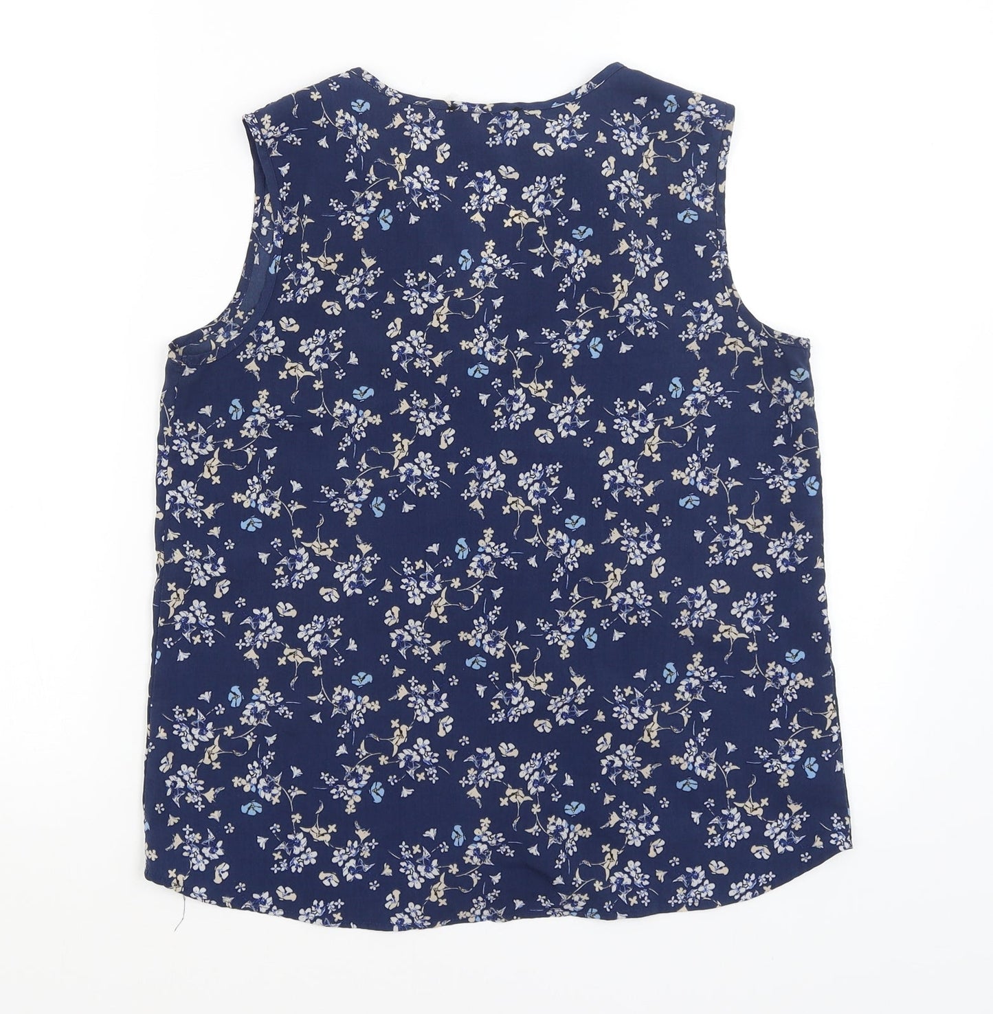 Atmosphere Womens Blue Floral  Basic Blouse Size 10
