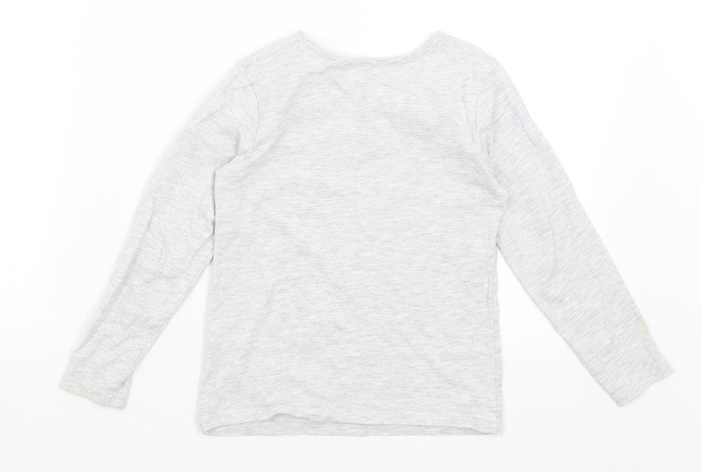 George Girls Grey   Basic T-Shirt Size 6-7 Years