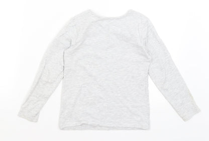 Back view of George girls’ grey basic t-shirt, size 6-7, years
