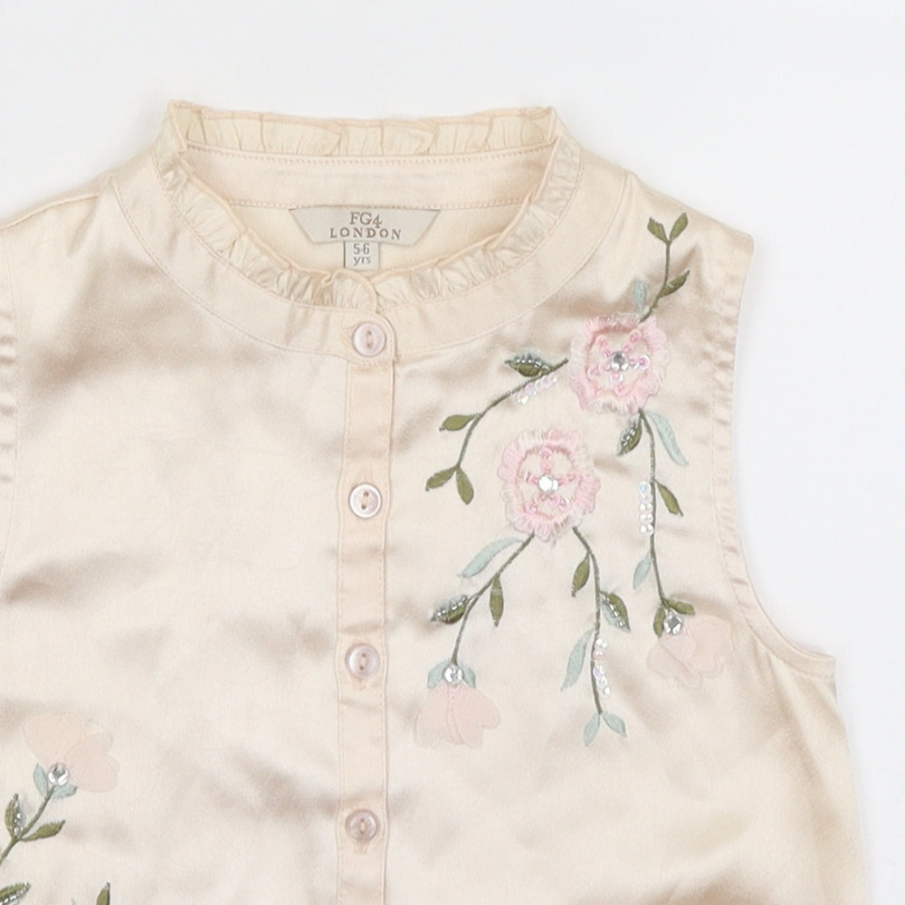 FG London Girls Pink   Basic Button-Up Size 5-6 Years