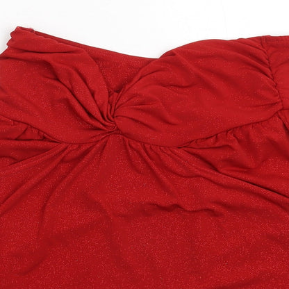 South Womens Red   Basic Blouse Size 12