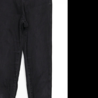 Preloved George Womens Black  Denim Jegging Jeans Size 8 L27 in - Detail