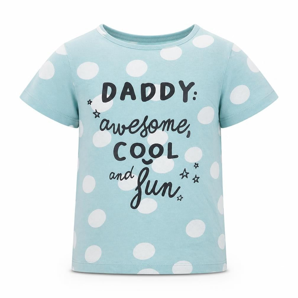 F&F Boys Blue Polka Dot  Basic T-Shirt Size 4-5 Years