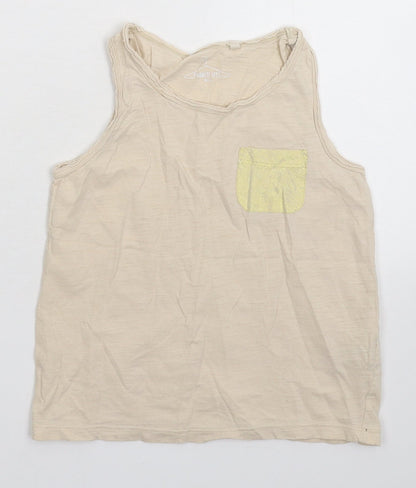 Additional front view of Next girls’ beige basic tank, size 9, years