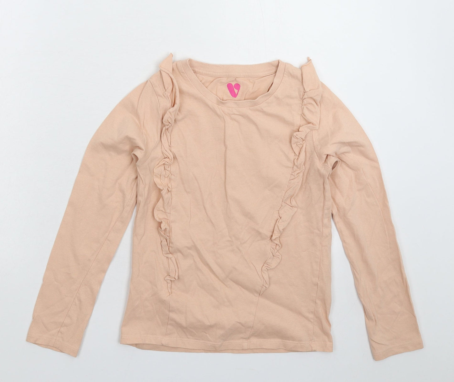 Very Girls Beige   Basic T-Shirt Size 11 Years