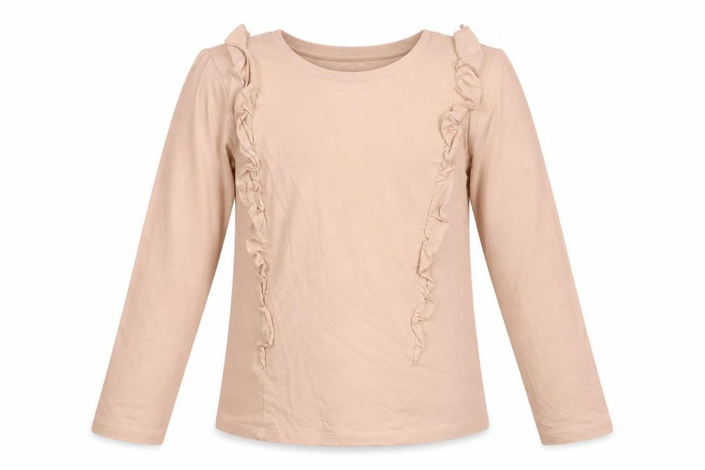 Very Girls Beige   Basic T-Shirt Size 11 Years