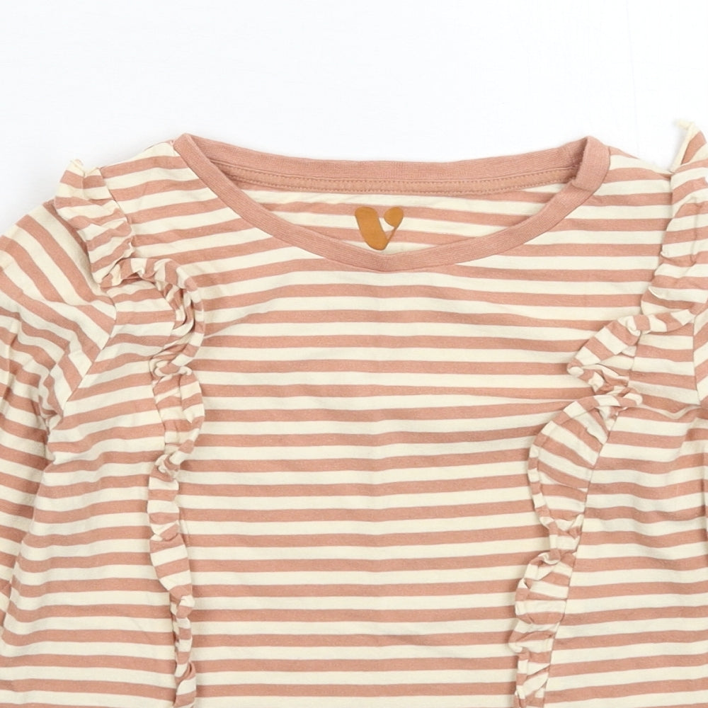 Very Girls Multicoloured Striped  Basic T-Shirt Size 11 Years