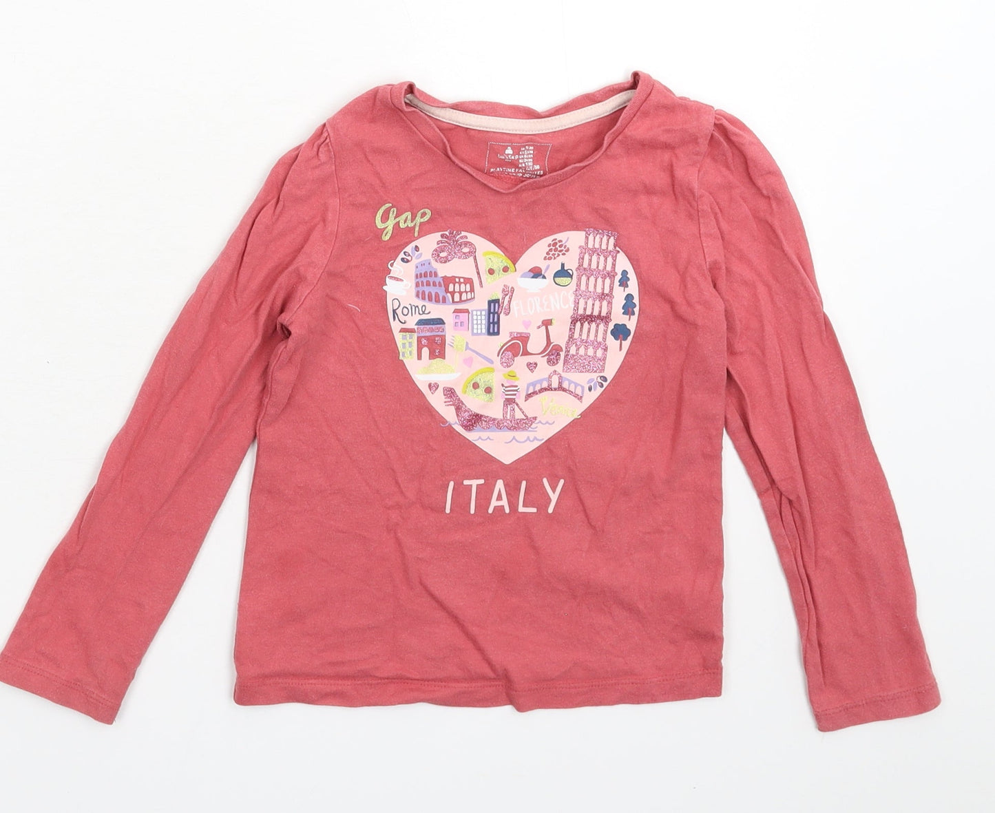 Gap Girls Pink   Basic T-Shirt Size 5 Years