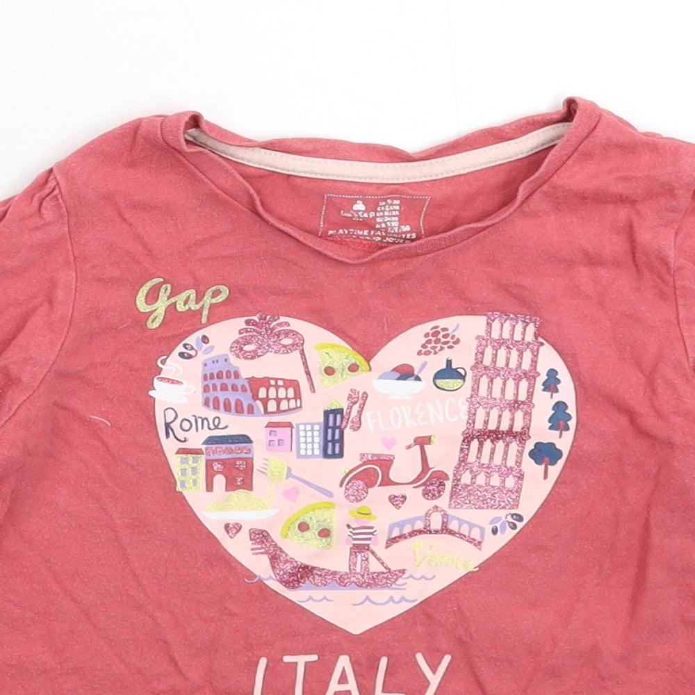 Gap Girls Pink   Basic T-Shirt Size 5 Years