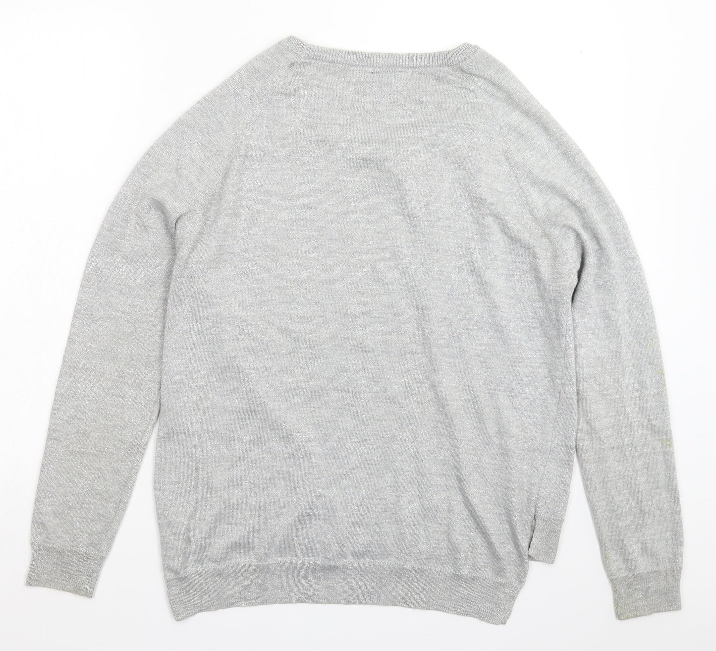 AM London Womens Grey  Knit Pullover Jumper Size 12