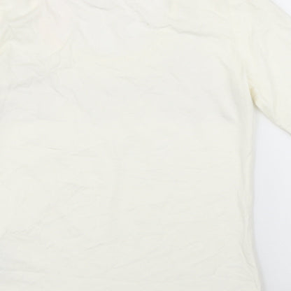 Hammer Womens Ivory Floral  Basic T-Shirt Size S