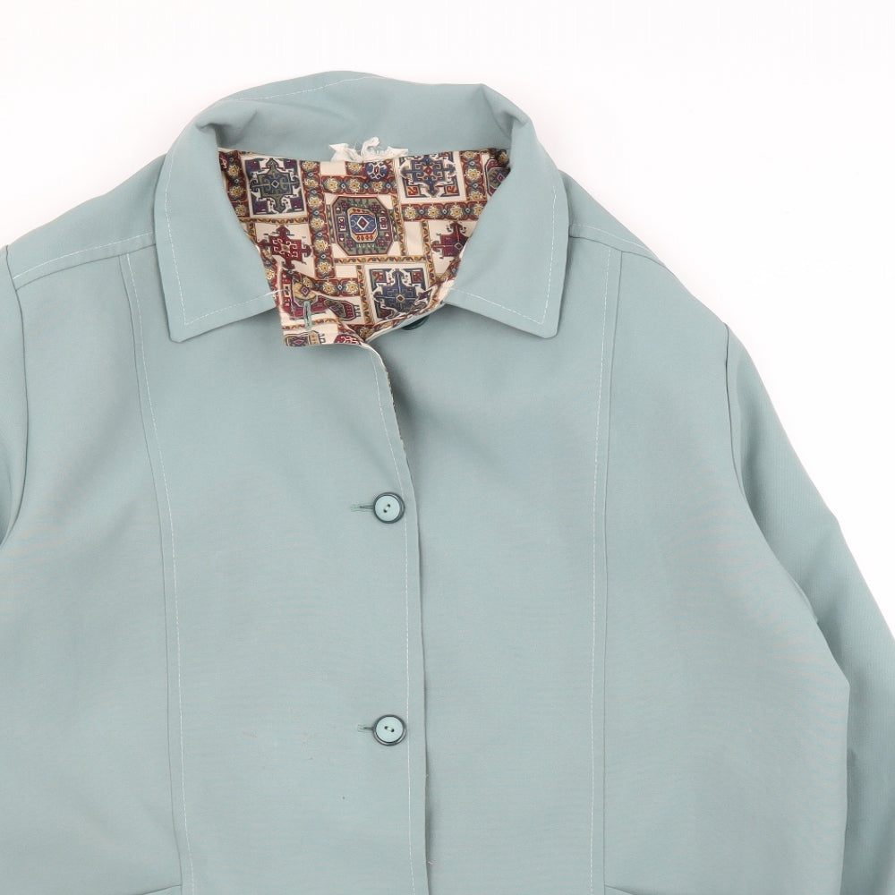 Preworn Womens Green   Overcoat Coat Size 14