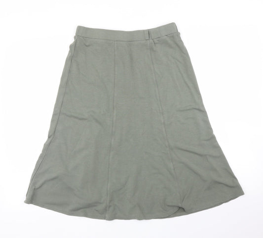 Preworn Womens Green   A-Line Skirt Size 10