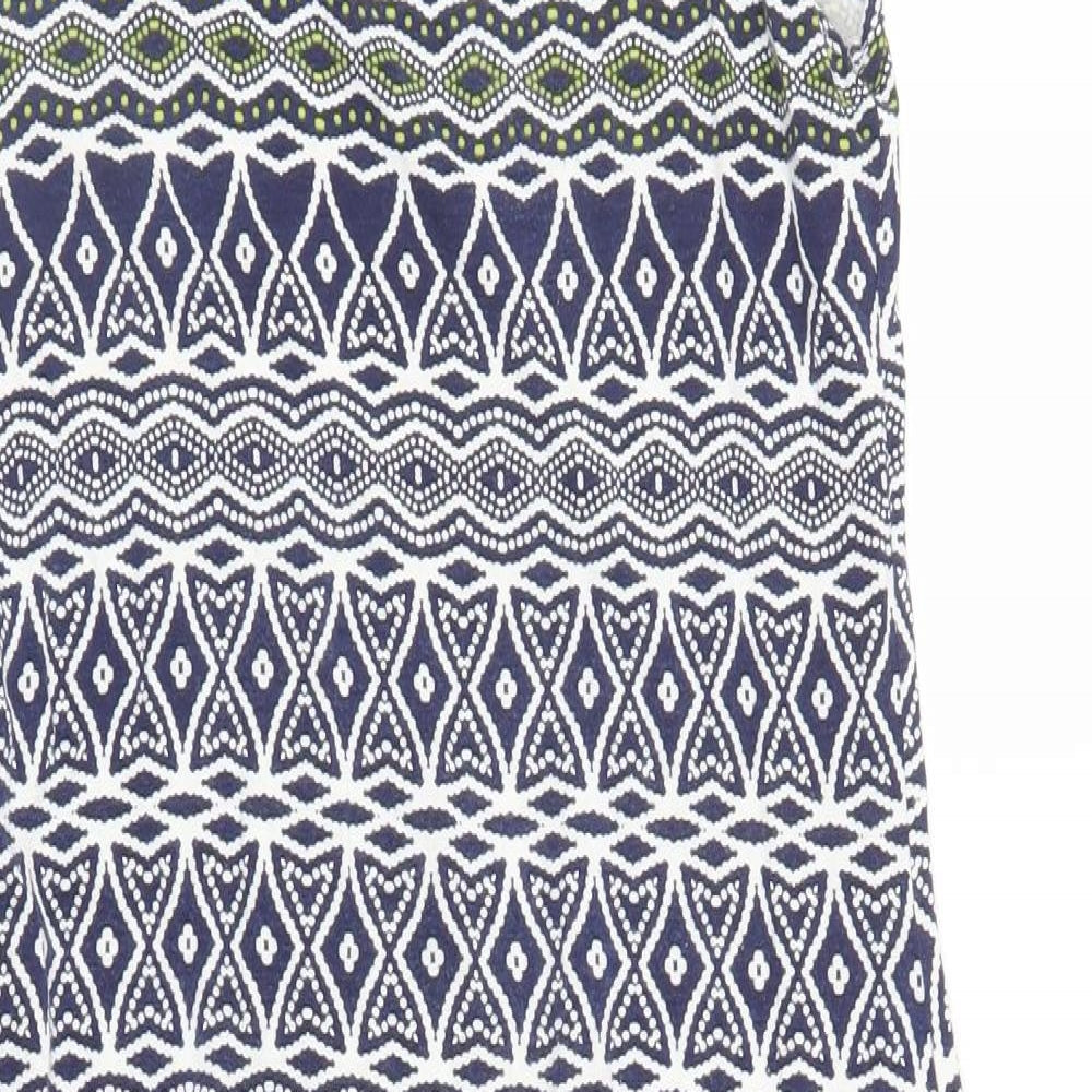 Preworn Womens Blue Geometric  Tank Dress  Size S