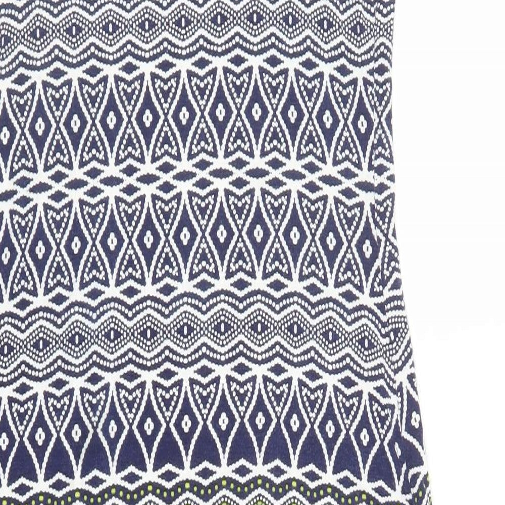 Preworn Womens Blue Geometric  Tank Dress  Size S