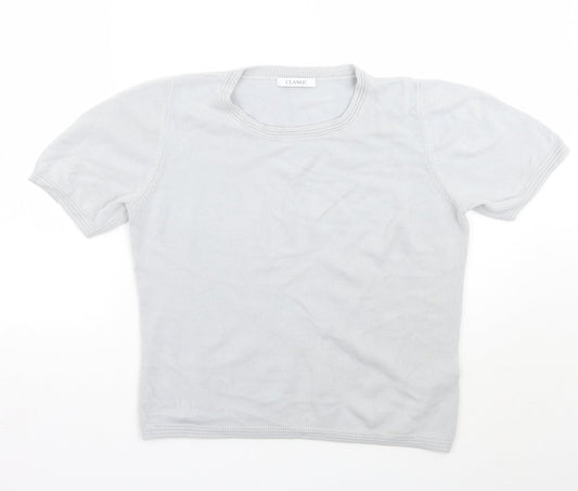 Marks and Spencer Womens Grey   Basic T-Shirt Size 12