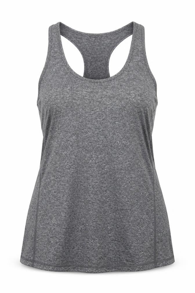 icyzone Womens Grey   Basic Tank Size 2XL