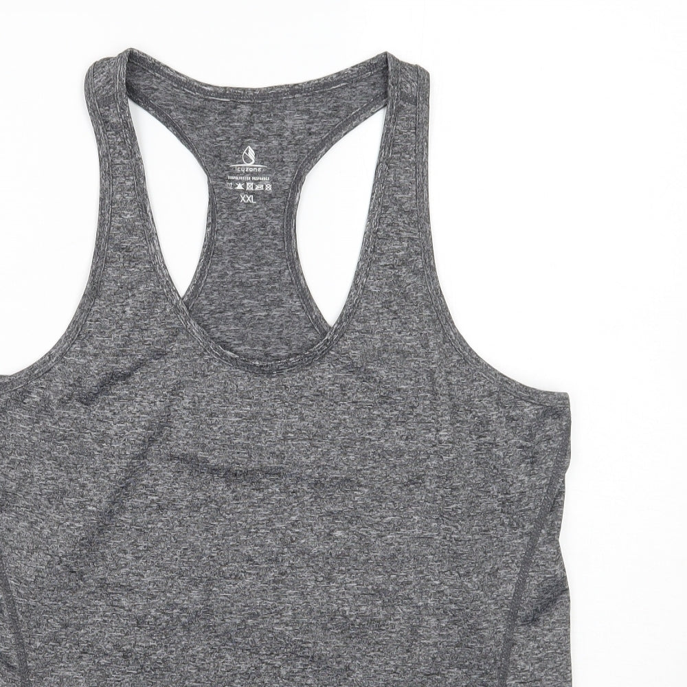 icyzone Womens Grey   Basic Tank Size 2XL