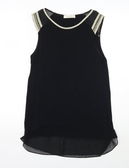 Oasis Womens Black   Basic Blouse Size 10