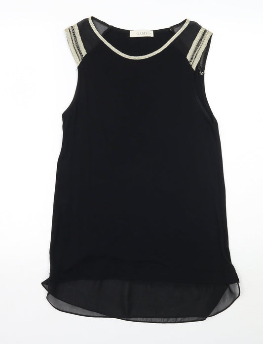 Oasis Womens Black   Basic Blouse Size 10