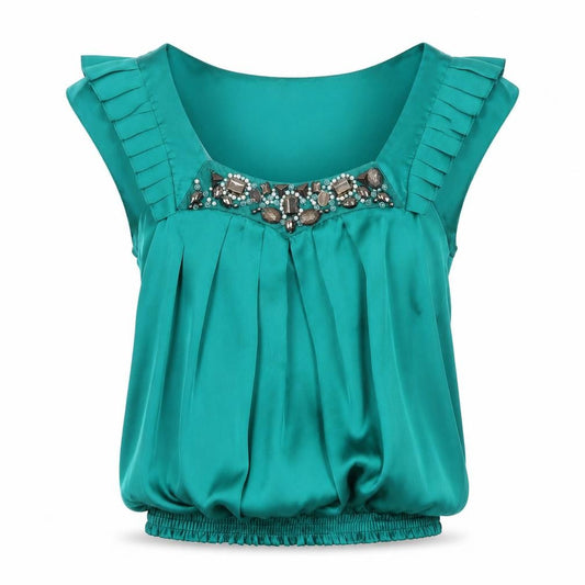Star Womens Green   Camisole Blouse Size 10