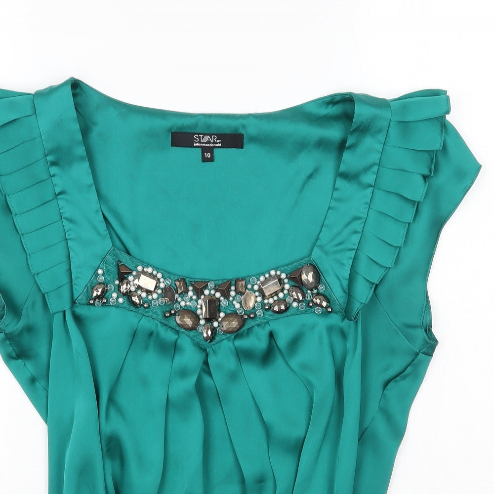 Star Womens Green   Camisole Blouse Size 10