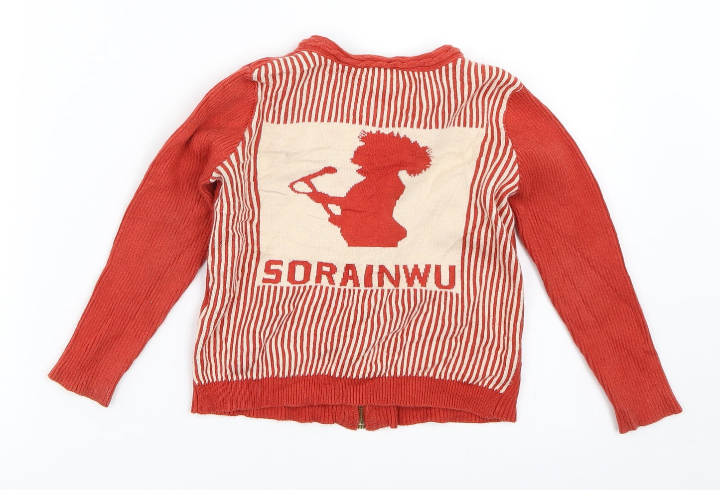 Sorainwu Girls Orange   Full Zip Jumper Size 4 Years