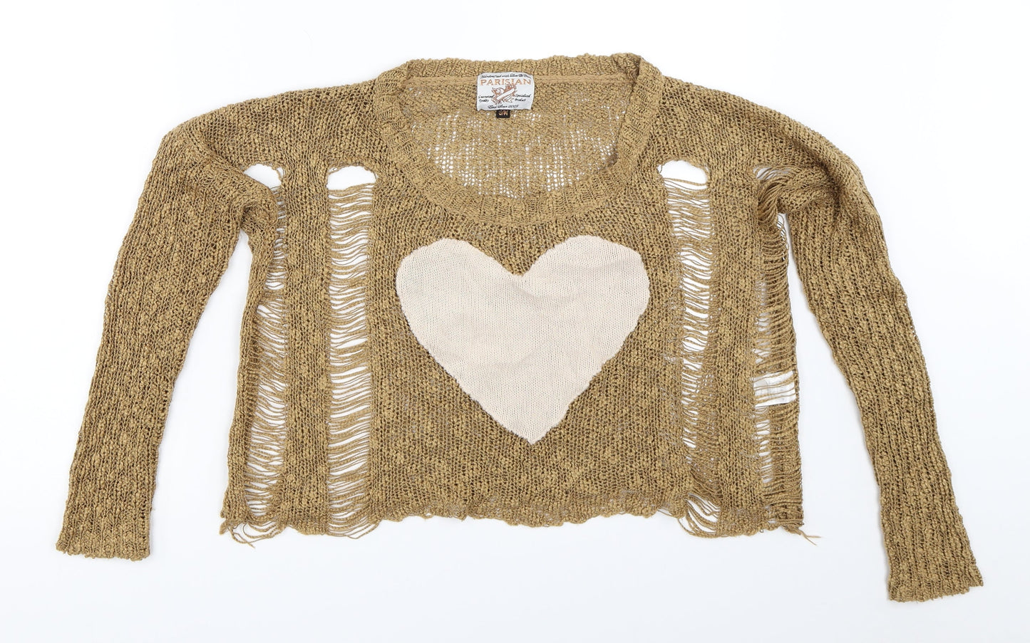 Parsian Womens Beige   Pullover Jumper Size S