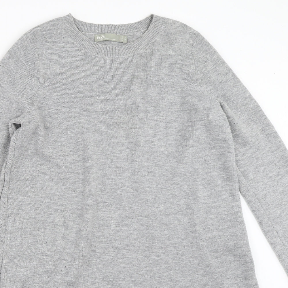 ASOS Womens Grey   Jumper Dress  Size 8