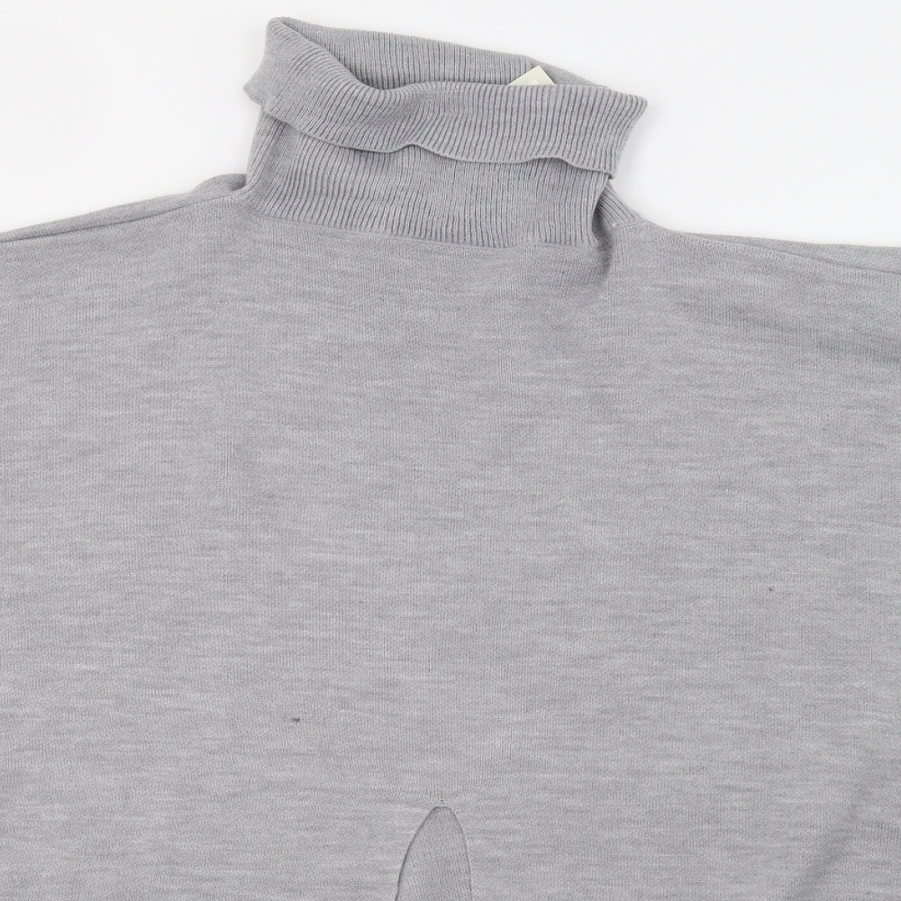 F&F Womens Grey  Knit Pullover Sweatshirt One Size