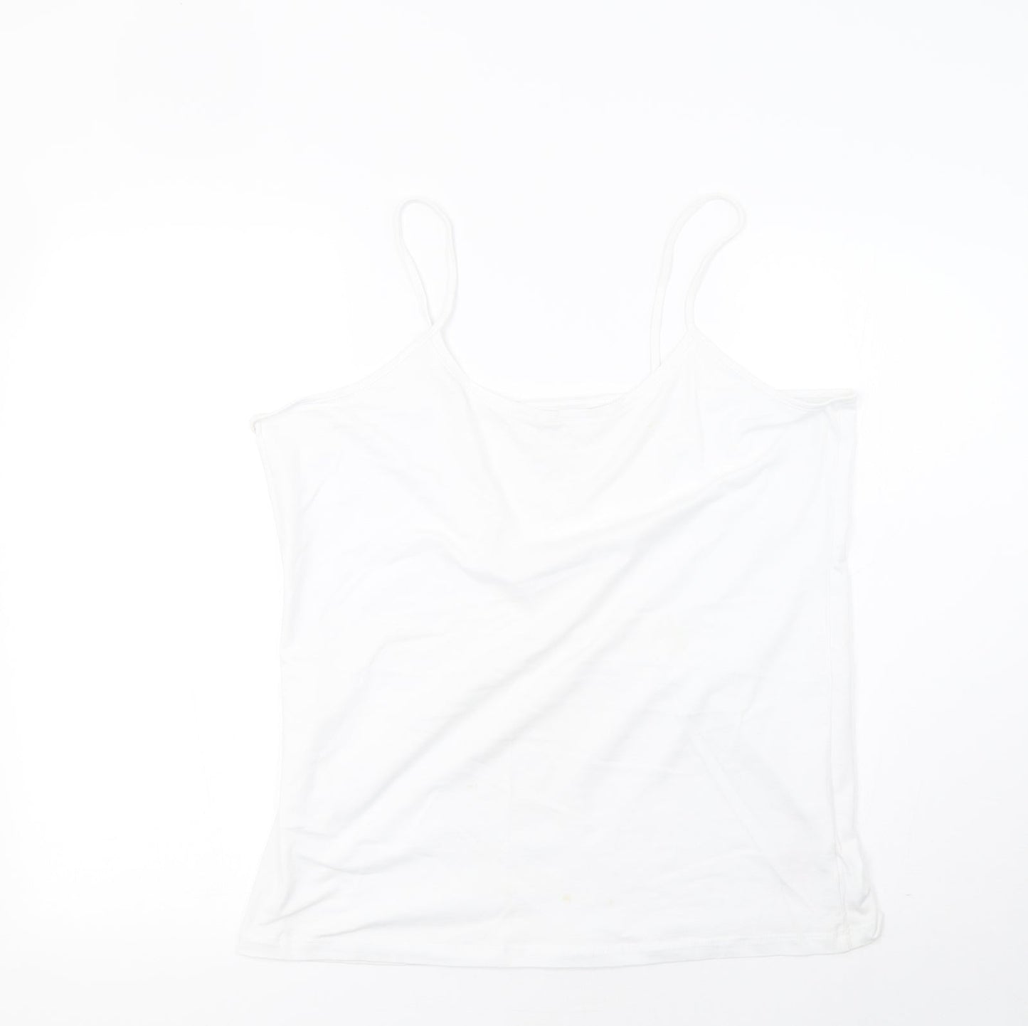 Peacocks Womens White   Basic Tank Size 22