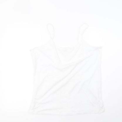 Peacocks Womens White   Basic Tank Size 22