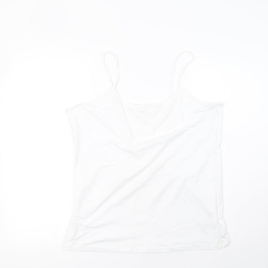 Peacocks Womens White   Basic Tank Size 22