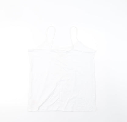 Peacocks Womens White   Basic Tank Size 22