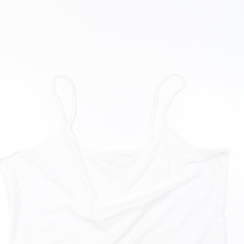 Peacocks Womens White   Basic Tank Size 22