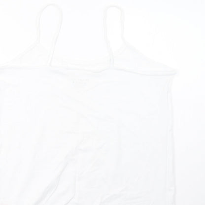 Peacocks Womens White   Basic Tank Size 22