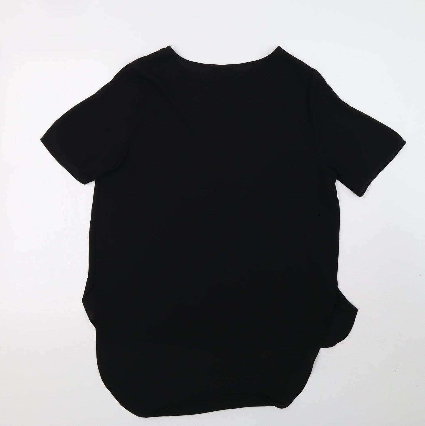 Matalan Womens Black  Mesh Basic Blouse Size 12