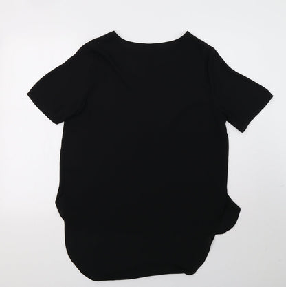 Matalan Womens Black  Mesh Basic Blouse Size 12