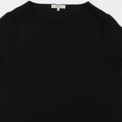 Matalan Womens Black  Mesh Basic Blouse Size 12