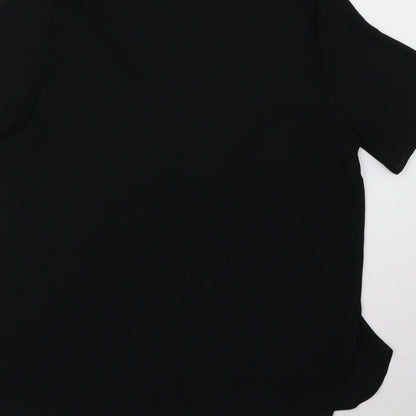 Matalan Womens Black  Mesh Basic Blouse Size 12