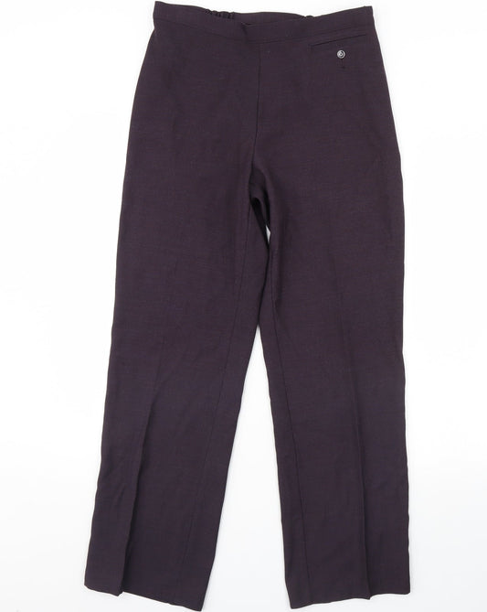 m&s Womens Purple   Trousers  Size 12 L30 in