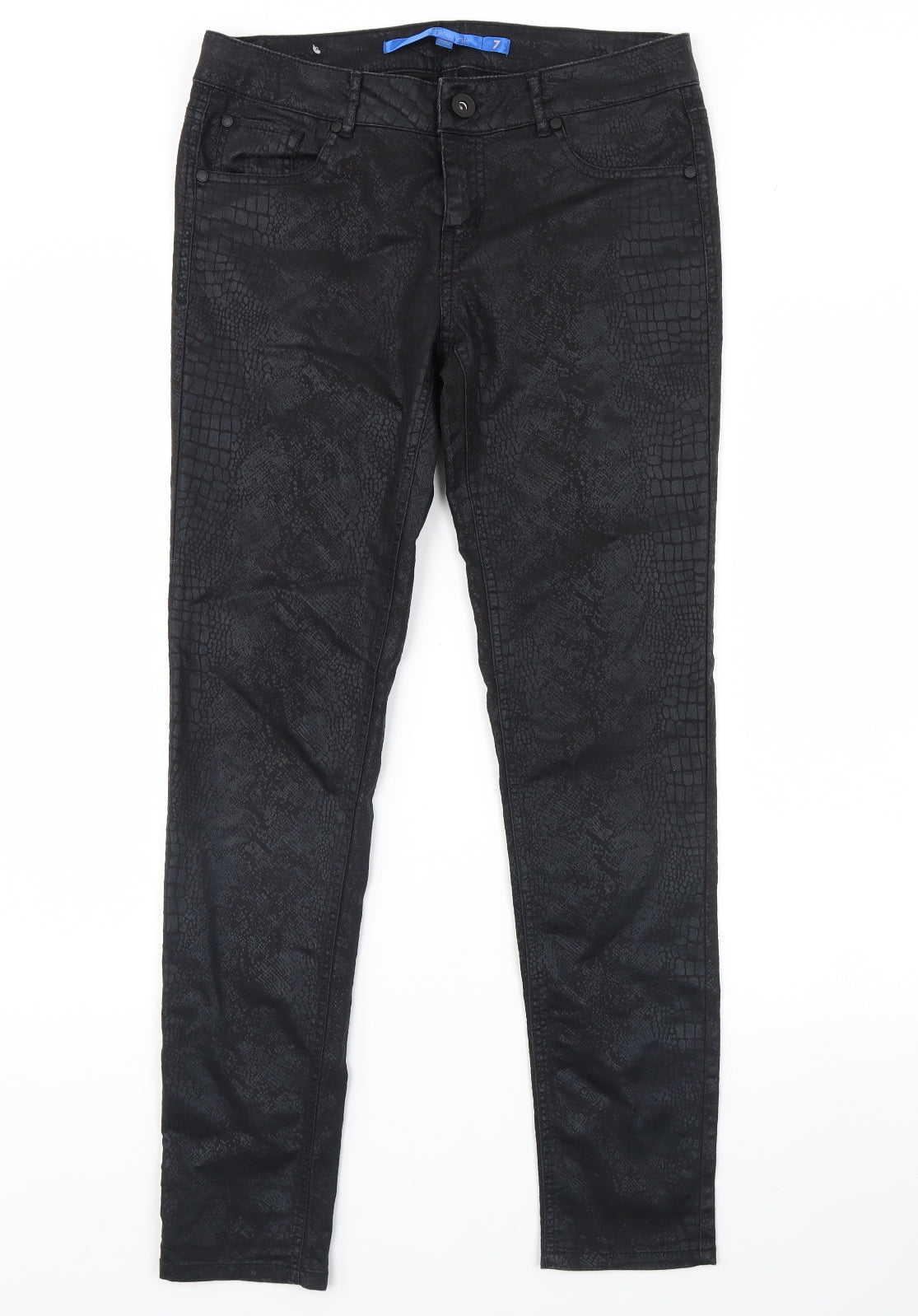Sapphire Womens Black Animal Print  Trousers  Size 32 in L29 in