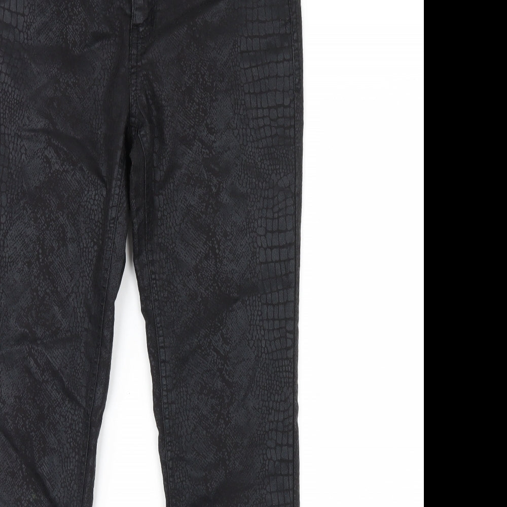 Sapphire Womens Black Animal Print  Trousers  Size 32 in L29 in