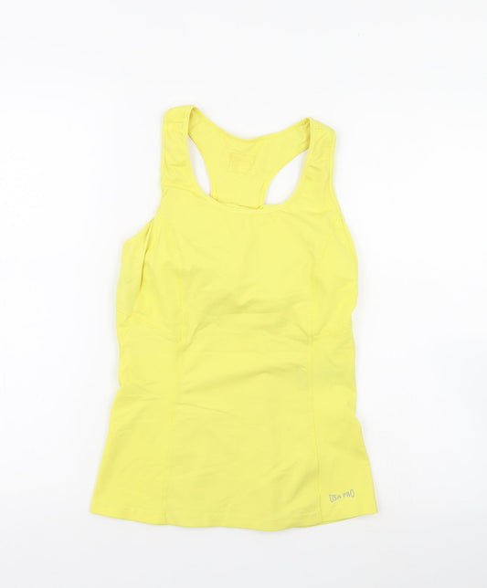 USA Pro Womens Yellow   Basic Tank